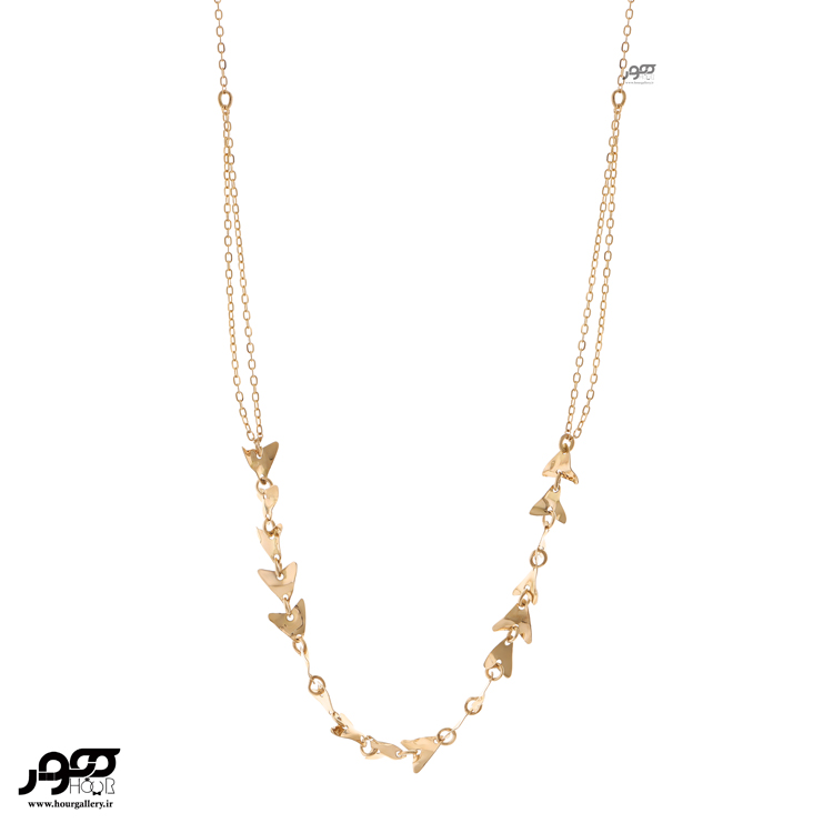 چوکر طلا طرح مثلث مواج کد BCN712