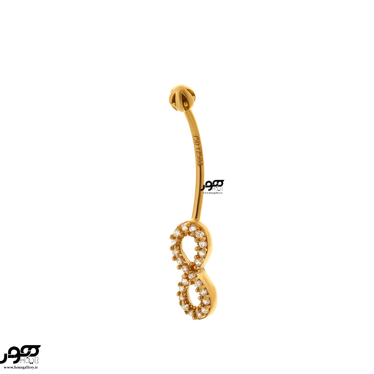 پیرسینگ ناف طلا طرح بی نهایت کد RPI309