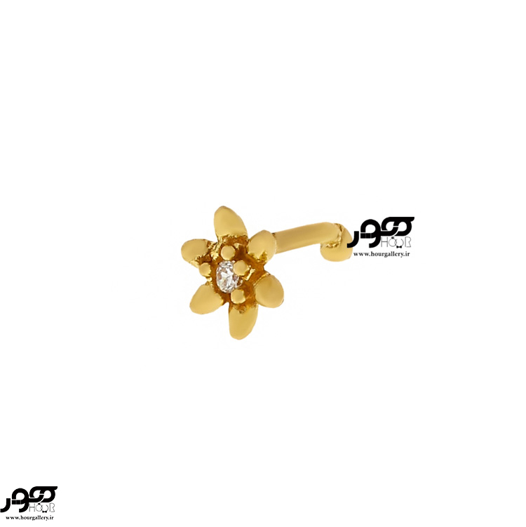 پیرسینگ بینی طلا طرح گل کد RPI904 پیرسینگ بینی طلا طرح گل کد RPI904